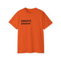 Orange Inmate 856840 Graphic Tee - 100% US Cotton Heavyweight Unisex T-Shirt - Prison Costume Jail Uniform Top - Funny Convict Apparel
