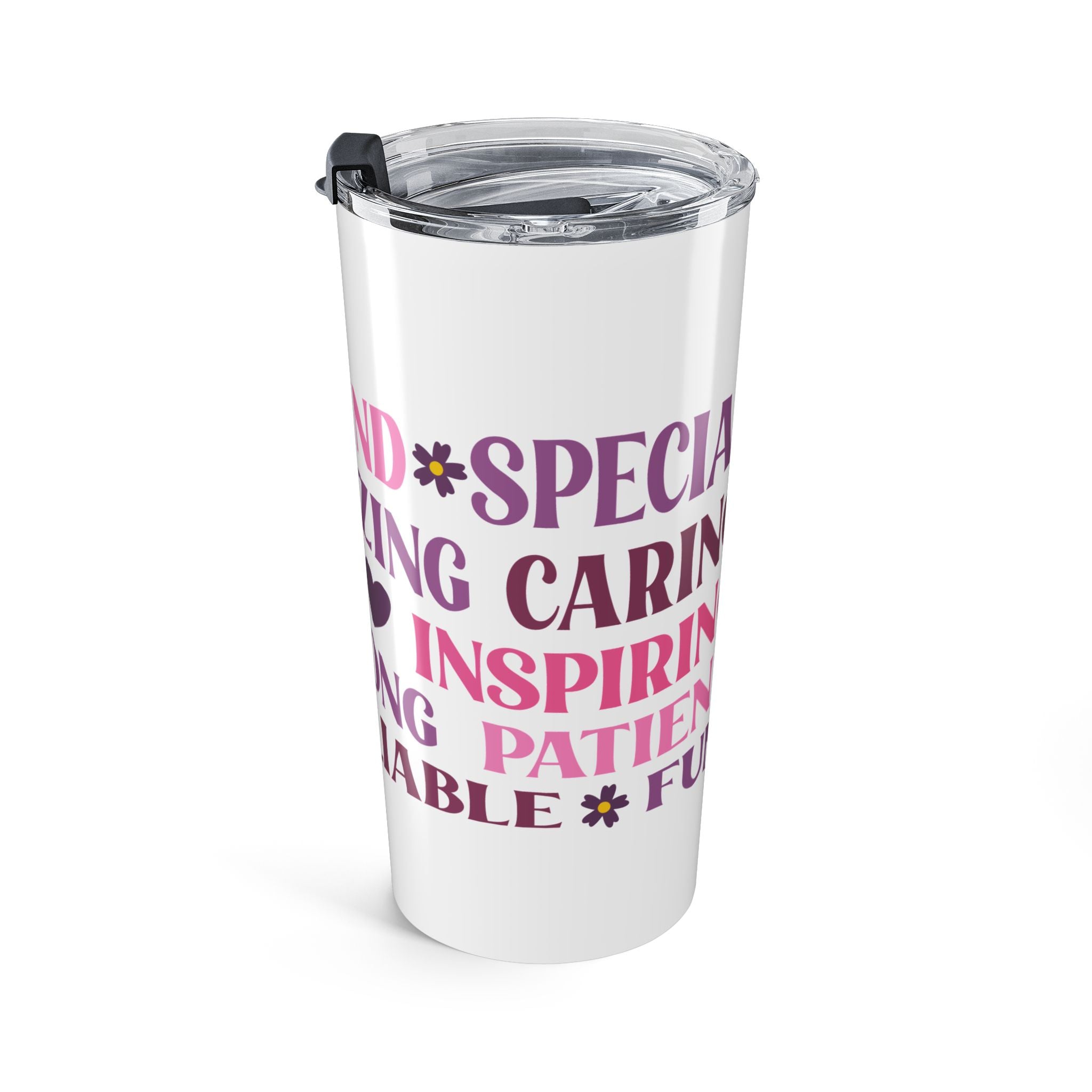 Kind Amazing Strong Motivational 20oz Stainless Steel Tumbler - Vacuum Insulated Travel Mug with Spill-Proof Lid - Uplifting Self-Care Gift for Women - Positive Affirmation Coffee Cup