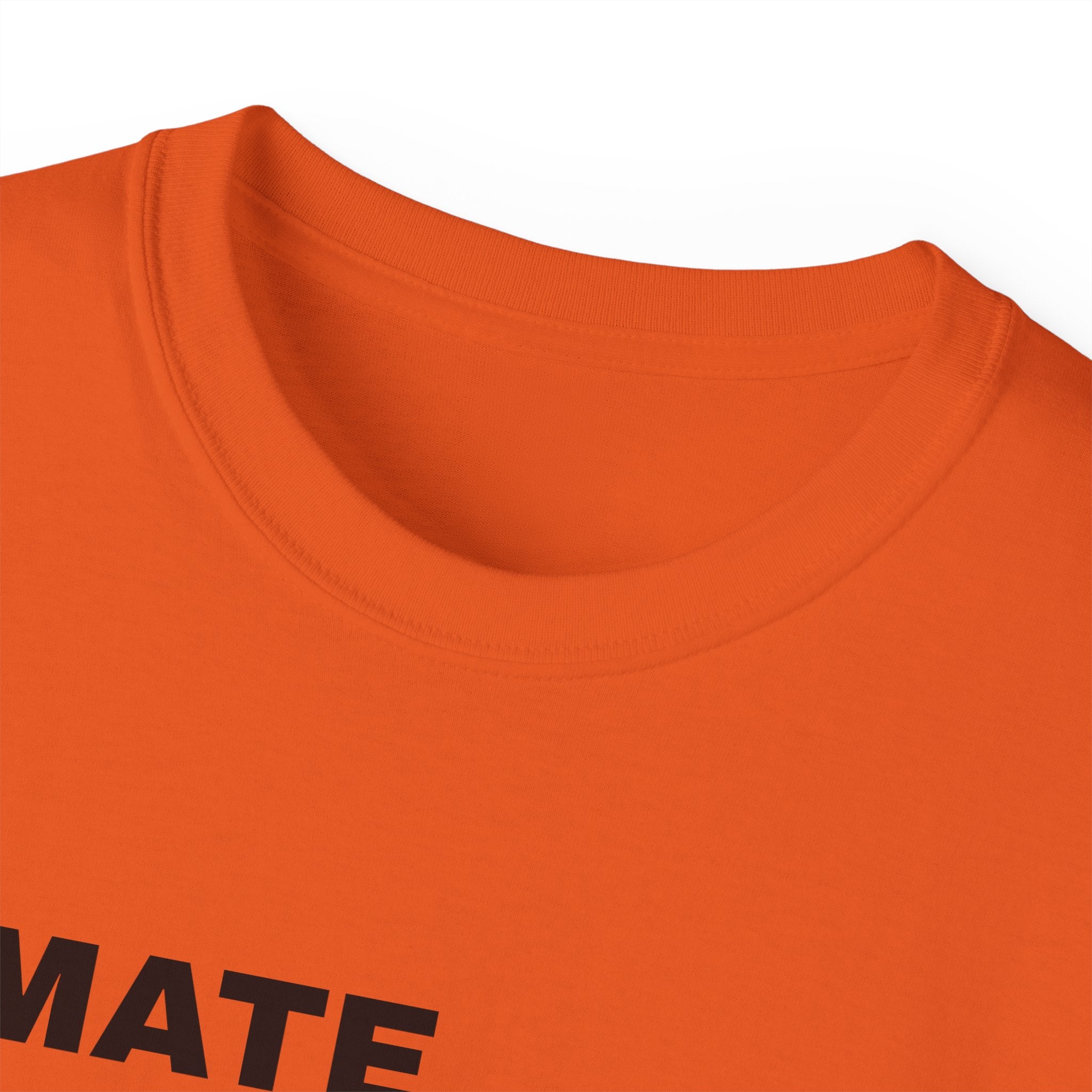Orange Inmate 856840 Graphic Tee - 100% US Cotton Heavyweight Unisex T-Shirt - Prison Costume Jail Uniform Top - Funny Convict Apparel