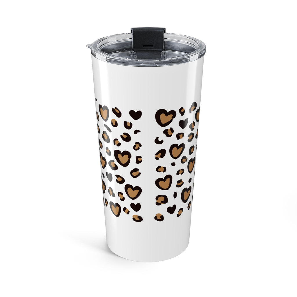 Boxed MUM Leopard Heart 20oz Stainless Steel Tumbler - Vacuum Insulated Travel Mug with Spill-Proof Lid - Chic Mother's Day Gift - Animal Print Heart Aesthetic Coffee Cup