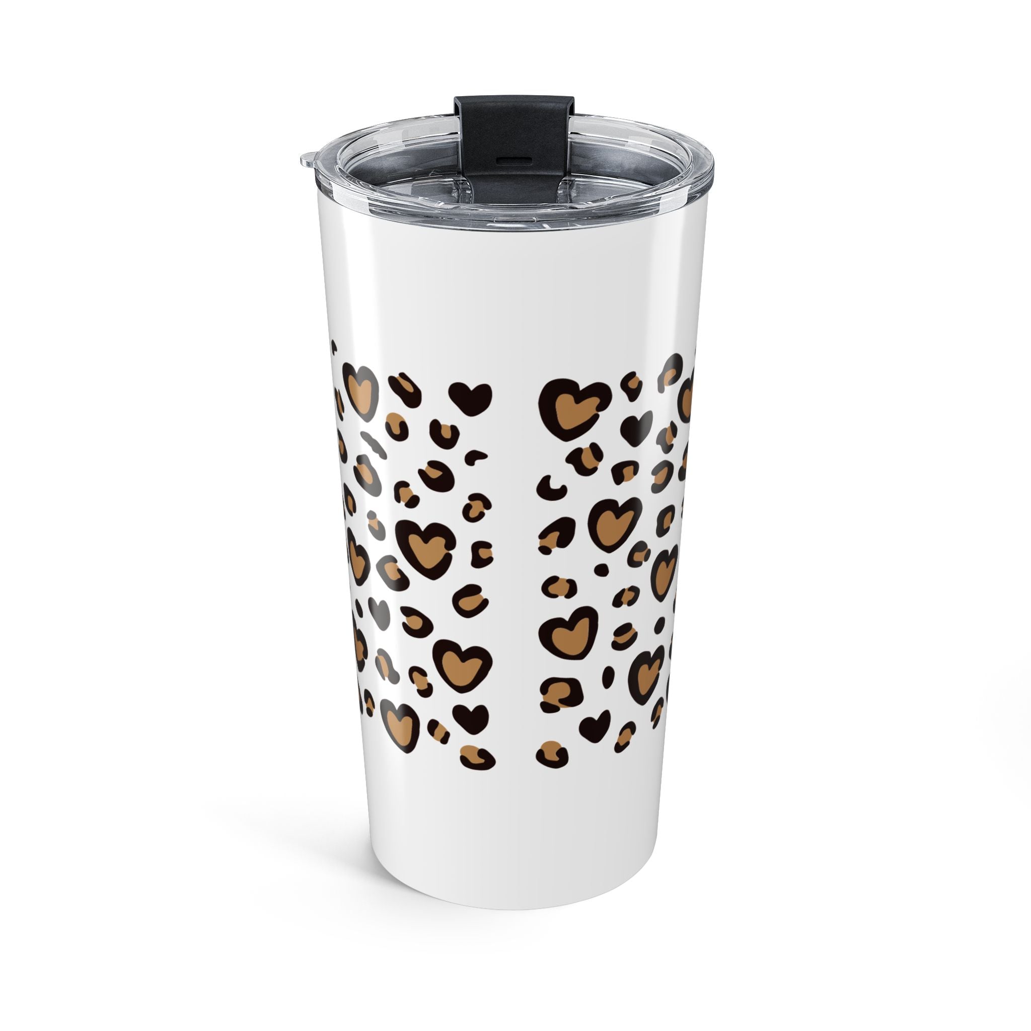 Boxed MUM Leopard Heart 20oz Stainless Steel Tumbler - Vacuum Insulated Travel Mug with Spill-Proof Lid - Chic Mother's Day Gift - Animal Print Heart Aesthetic Coffee Cup