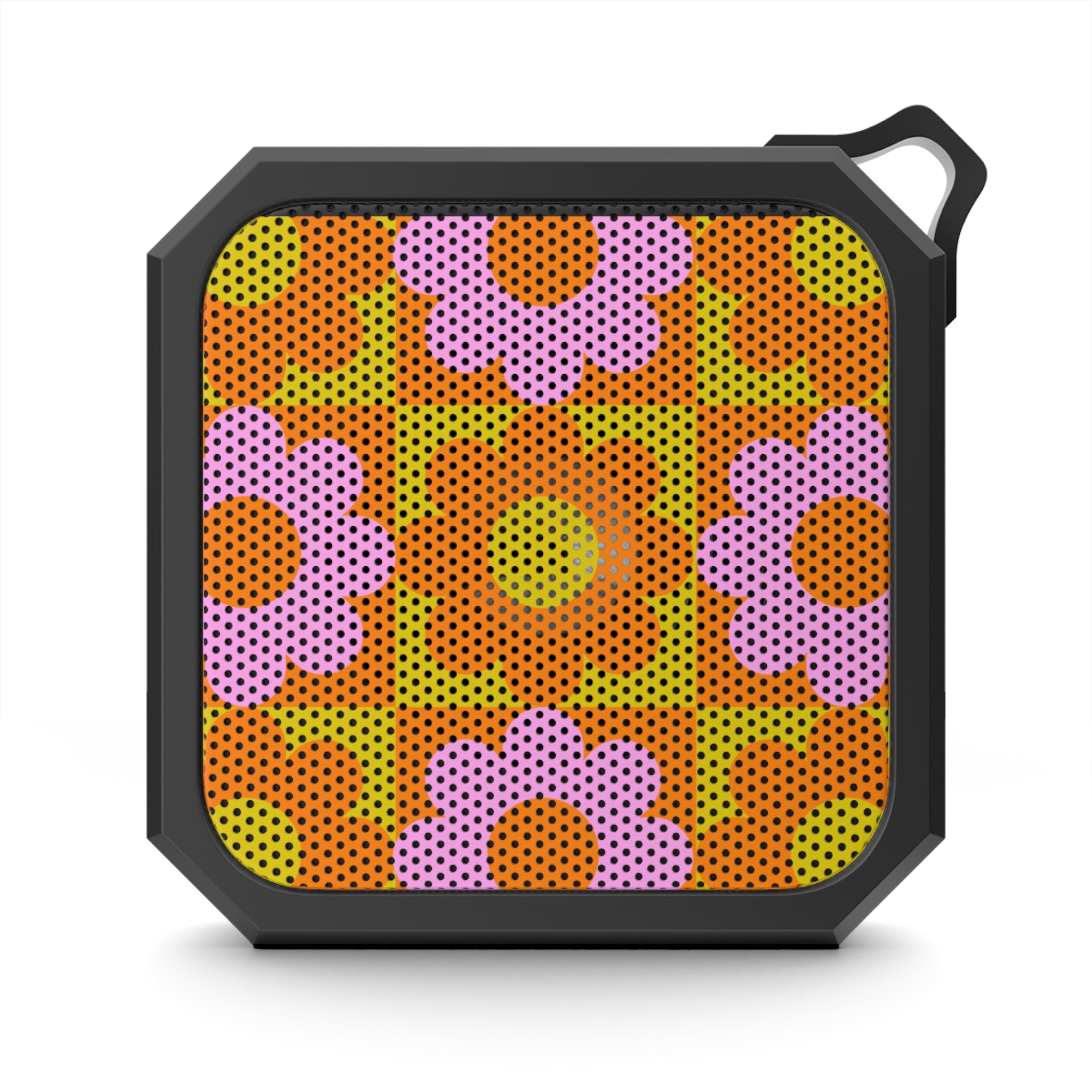 MAMA Floral Portable Bluetooth Speaker - IPX6 Water-Resistant Wireless Speaker - Retro Daisy Flower Design - Mother's Day Gift - Compact 3W Outdoor Mini Speaker with Carabiner