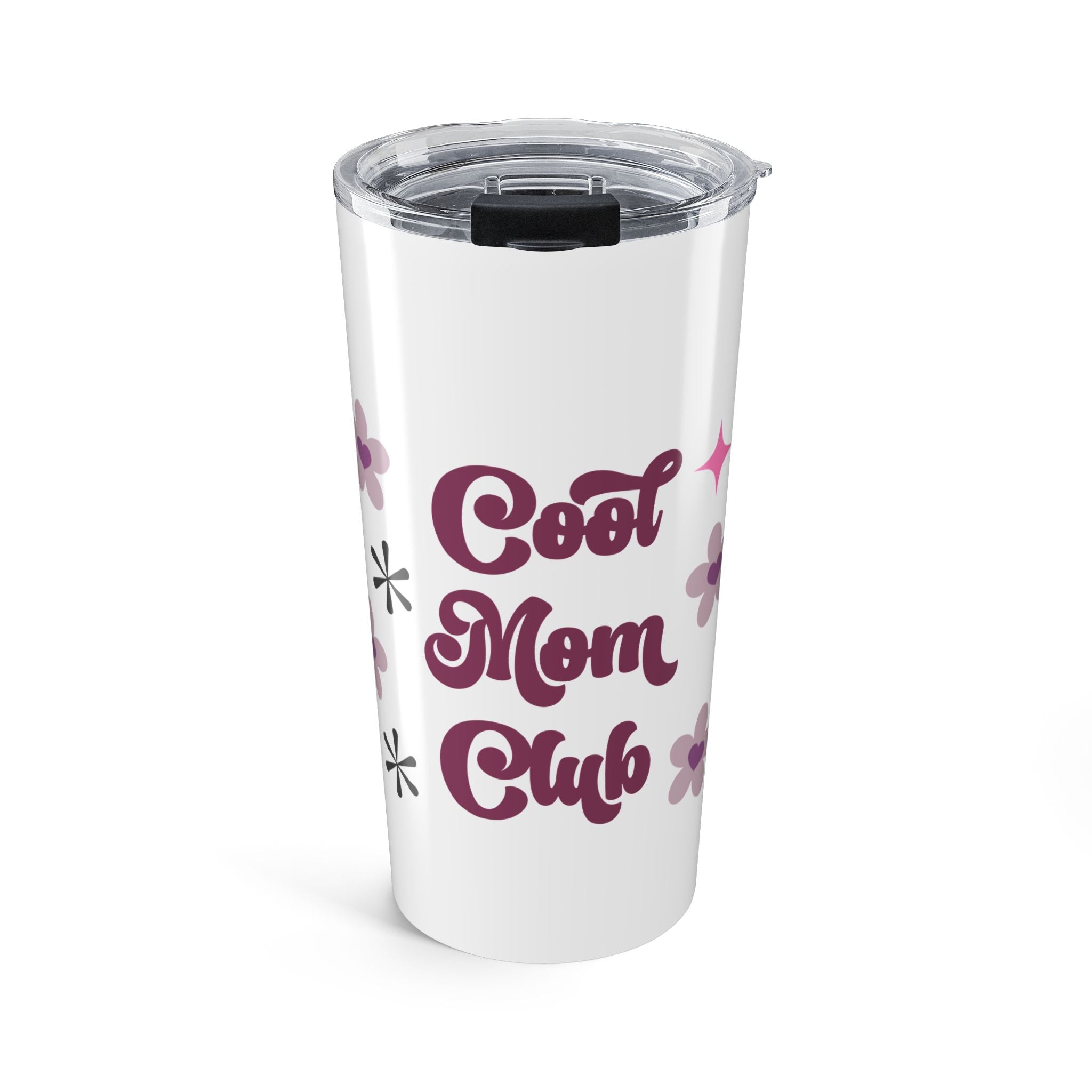 Cool Mom Club Floral 20oz Stainless Steel Tumbler - Vacuum Insulated Travel Mug with Spill-Proof Lid - Trendy Mother's Day Gift - Retro Bloom Insulated Coffee Cup