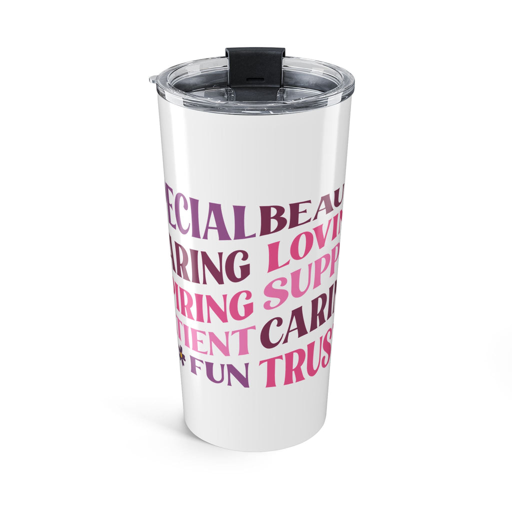 Kind Amazing Strong Motivational 20oz Stainless Steel Tumbler - Vacuum Insulated Travel Mug with Spill-Proof Lid - Uplifting Self-Care Gift for Women - Positive Affirmation Coffee Cup